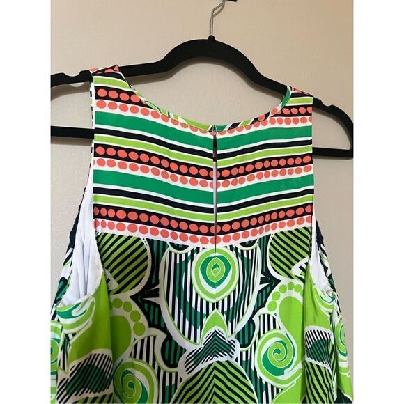 Crown & Ivy Women’s Size Medium Dress Green A Line Colorful Knee Length Tunic - Picture 8 of 13